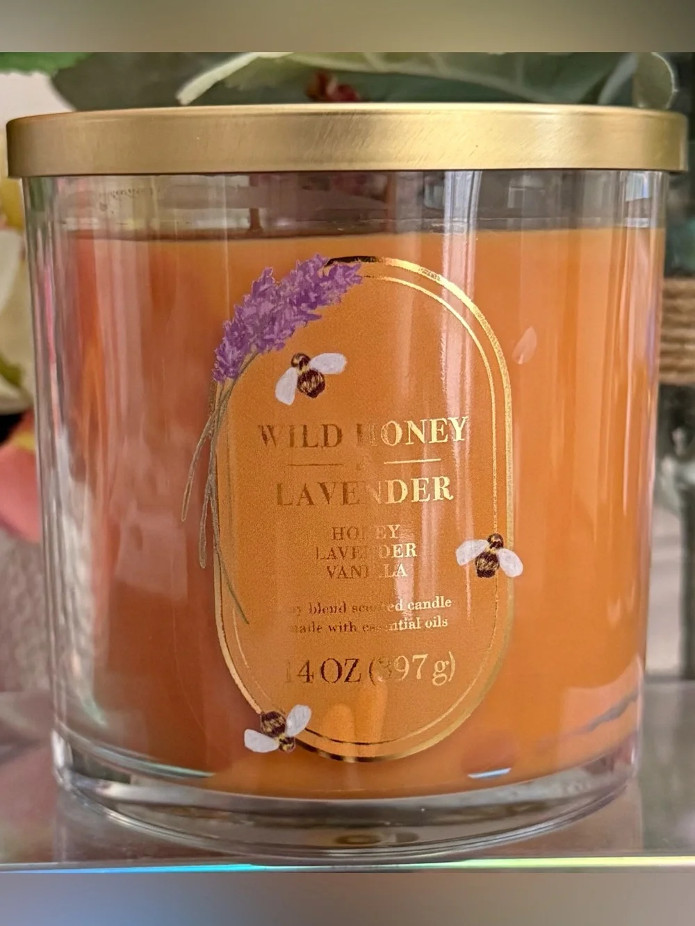 🆕 🍯 SONOMA “WILD HONEY & LAVENDER “ 3-WICK SCENTED SOY WAX CANDLE. BRAND NEW.